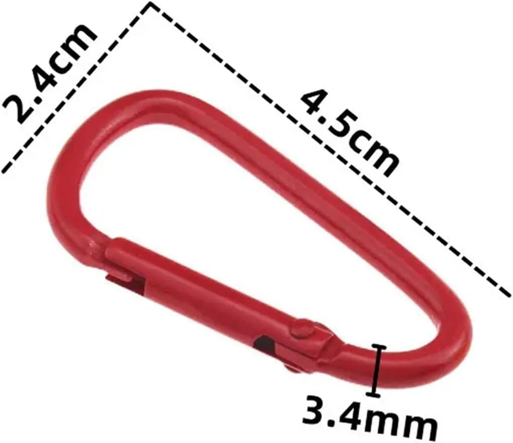 Snap Hooks 5-20Pcs/set Aluminum Alloy Carabiner Buckle Camping Equipment Backpack Buckle Water Bottle Hanging Buckle Snap Hook Keychai(Light Pink,4.5cm 20PCS)