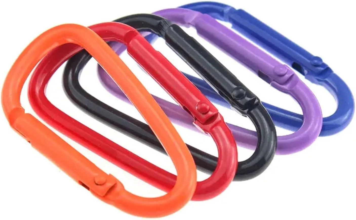 Snap Hooks 5-20Pcs/set Aluminum Alloy Carabiner Buckle Camping Equipment Backpack Buckle Water Bottle Hanging Buckle Snap Hook Keychai(Light Pink,4.5cm 20PCS)