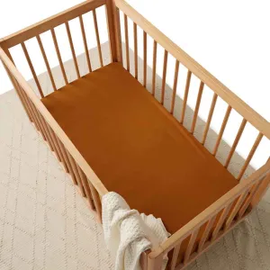 Snuggle Hunny Fitted Cot Sheet - Bronze Snuggle Hunny Fitted Cot Sheet - Bronze