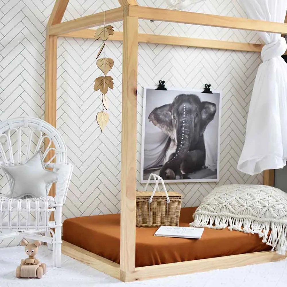 Snuggle Hunny Fitted Cot Sheet - Bronze