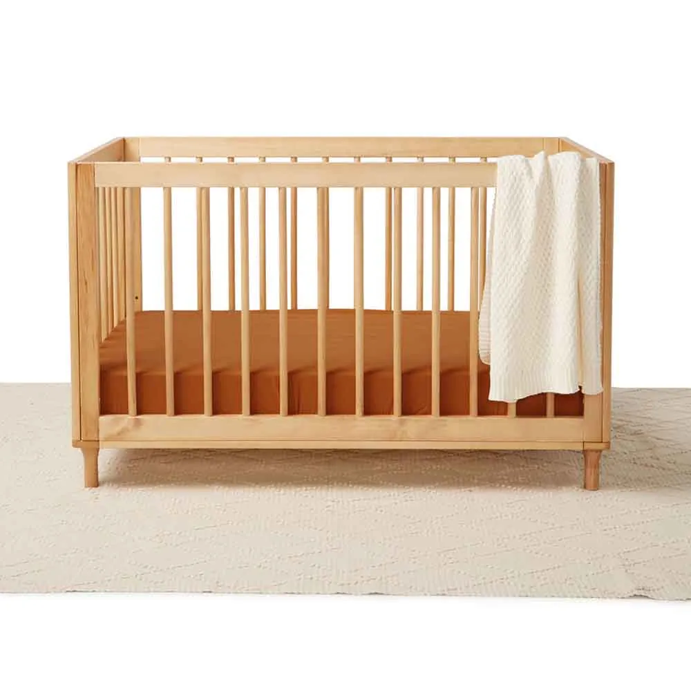 Snuggle Hunny Fitted Cot Sheet - Bronze