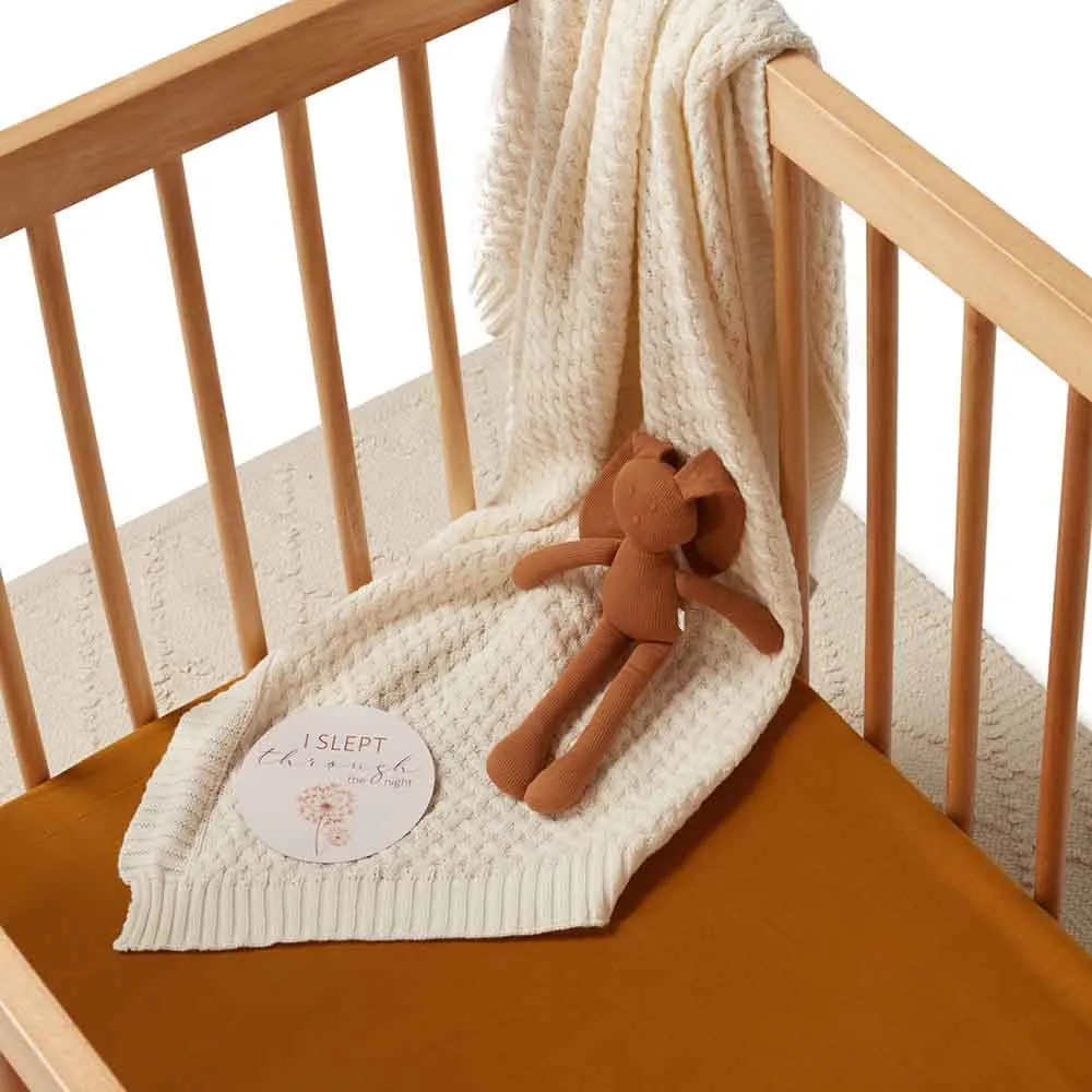 Snuggle Hunny Fitted Cot Sheet - Bronze