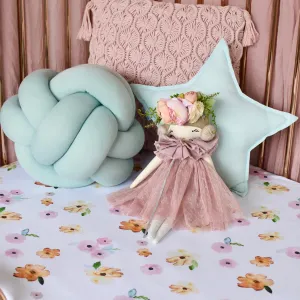 Snuggle Hunny Fitted Cot Sheet - Poppy