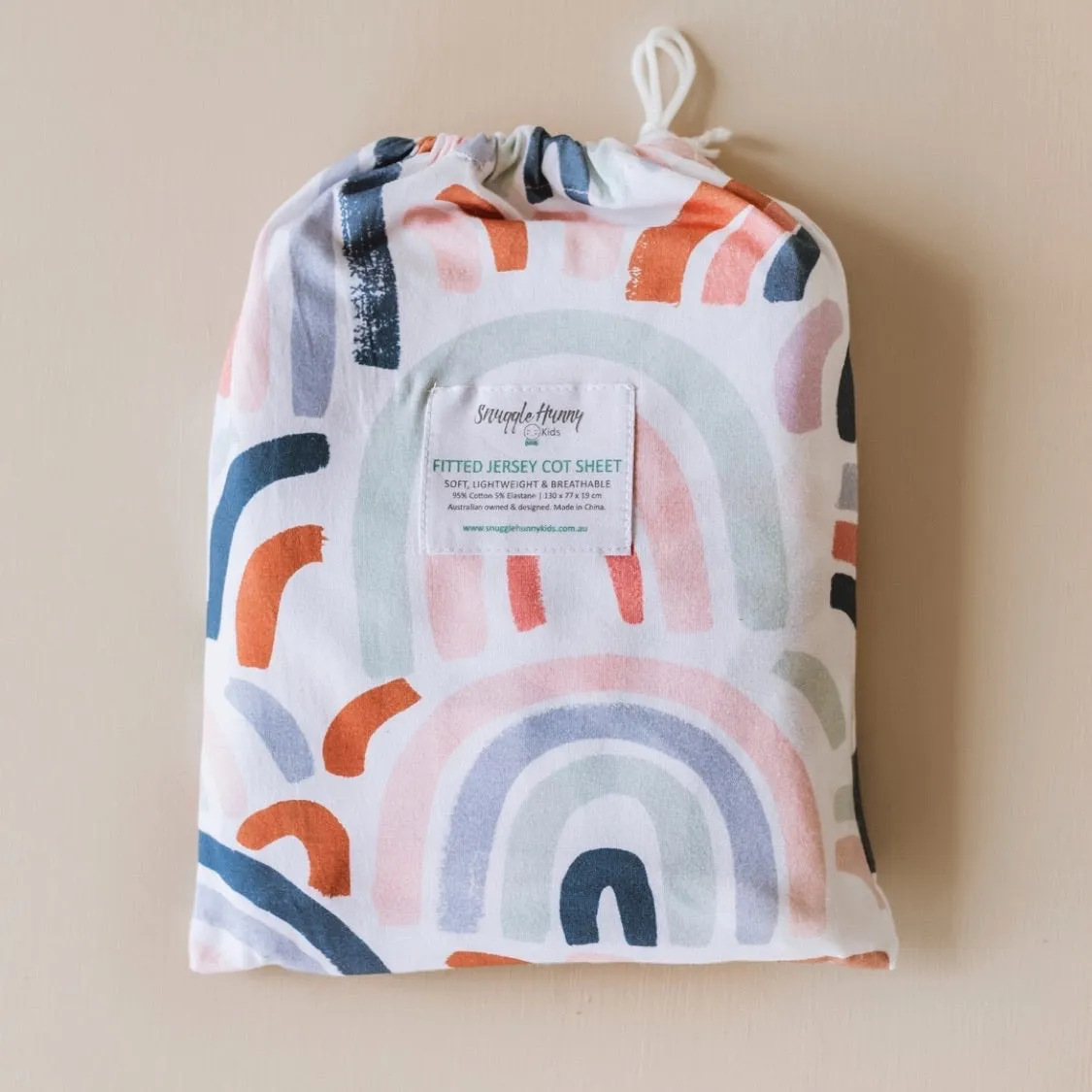 Snuggle Hunny Kids - Fitted Cot Sheet Rainbow Baby