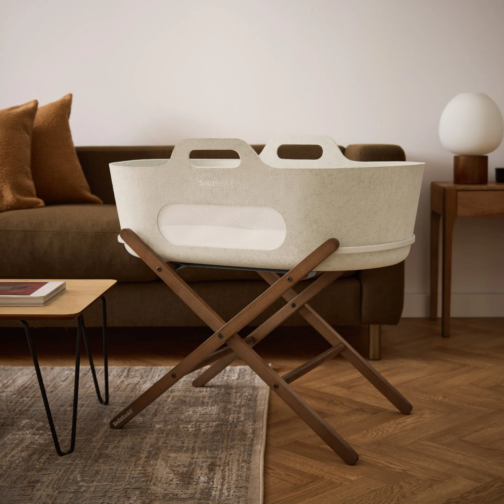 SnuzBaskit Moses Basket with Mattress and Stand Set