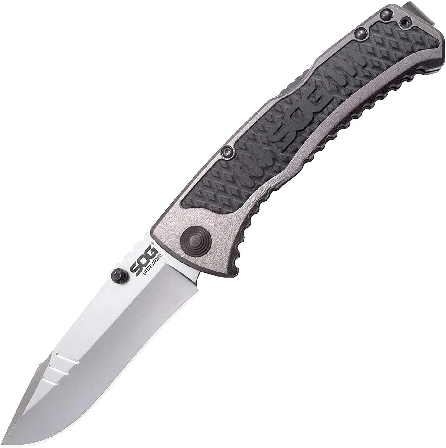 SOG Pocket Knife and Folding Knife - Sideswipe EDC Knife, Flip Knife with 3.4 Inch Assisted Opening Blade and Reversible Pocket Clip