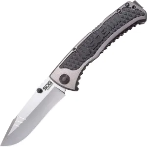 SOG Pocket Knife and Folding Knife - Sideswipe EDC Knife, Flip Knife with 3.4 Inch Assisted Opening Blade and Reversible Pocket Clip