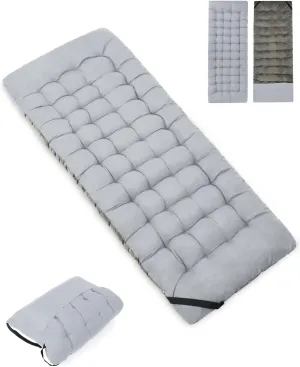 Sportneer Cot Mattress: 2" Thick Soft Comfortable Camping Cot Mattress Pad for Sleeping - 75''x28''Cot Mattress Topper with Fix Straps for Single Bed/Camp Cot/Rv Bunk