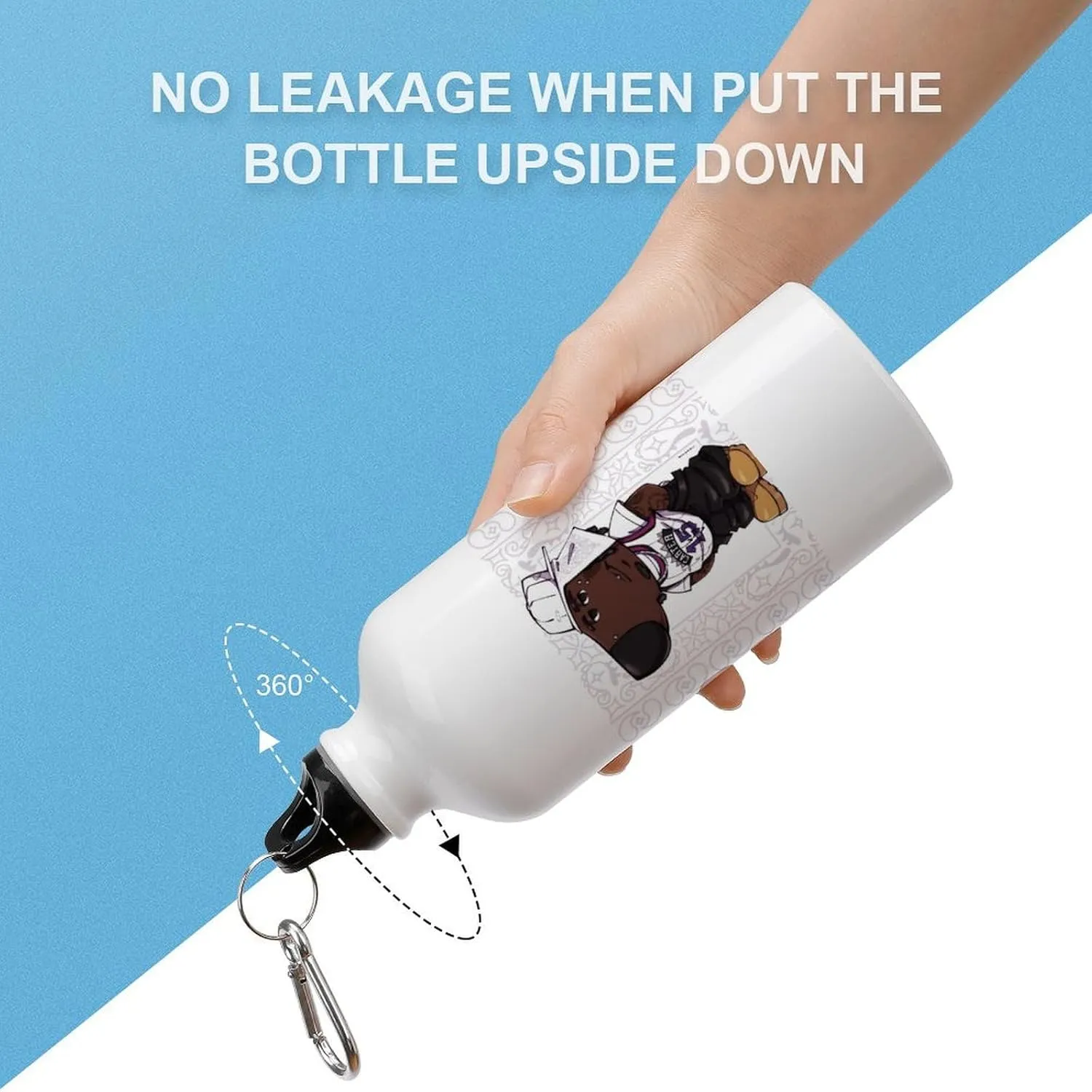 Sports Water Bottle Aluminum with Screw Cap Leak Proof Design for Outdoor Adventures Gym And Travel BPA Free Camping Cycling And Everyday Use Metal Water Bottlek Hydration Bottle Carti Chill Guy