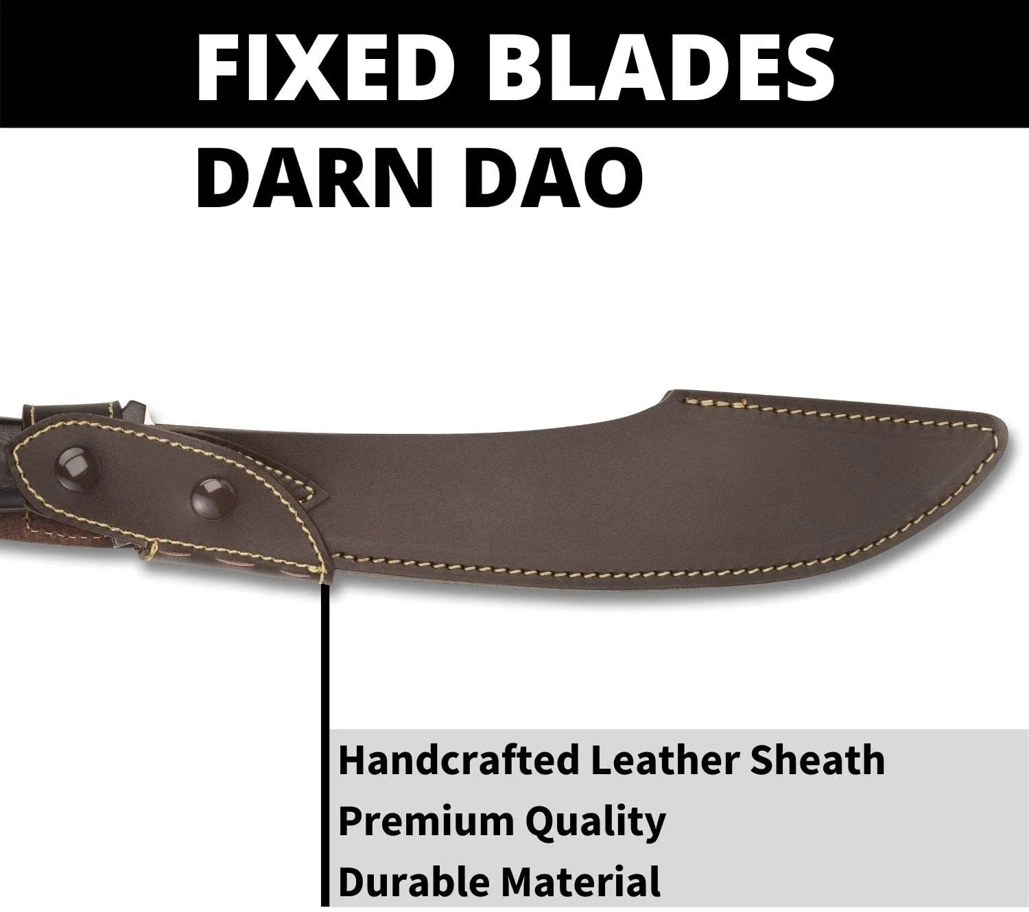 Spyderco Darn Dao Flash Batch FB41GP Satin Fixed Blade Plain Edge Knife
