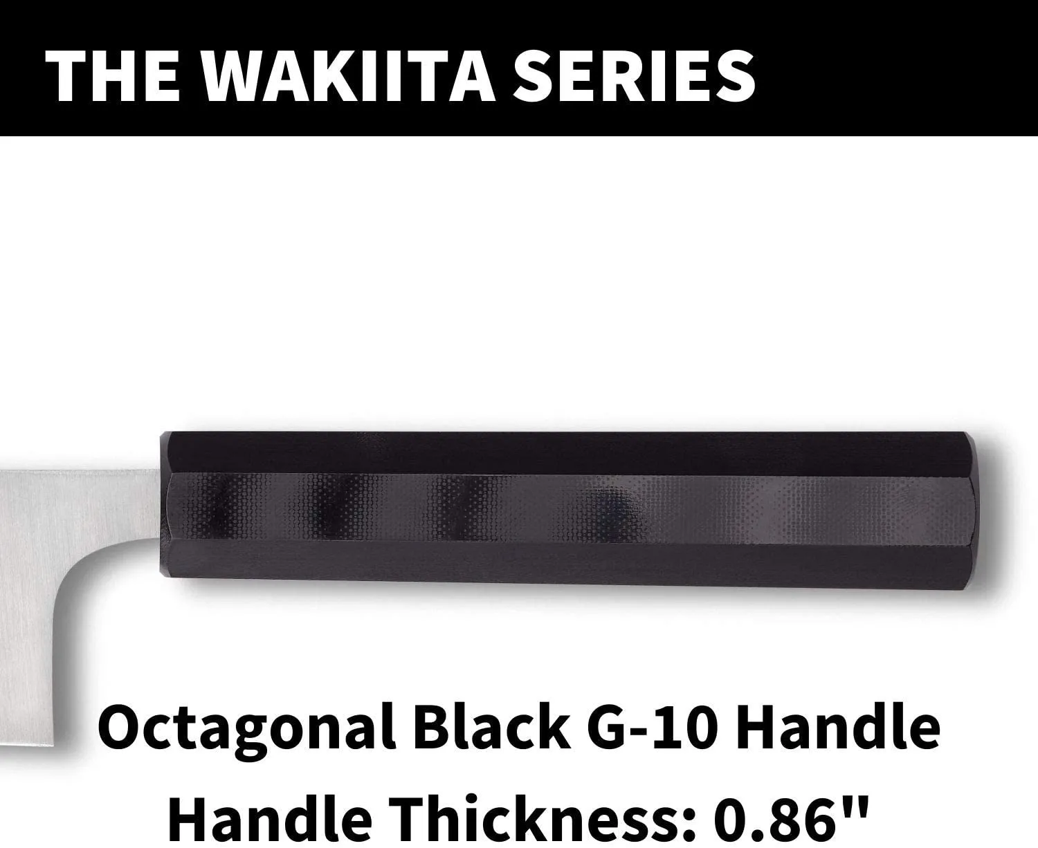 Spyderco Wakiita Gyuto K19GP Black G10 Plain Edge Kitchen Knife