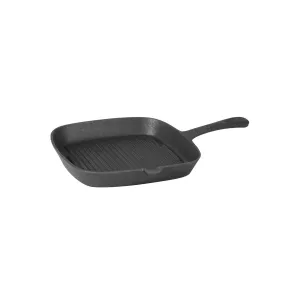 Square Skillet Ribbed Cast Iron