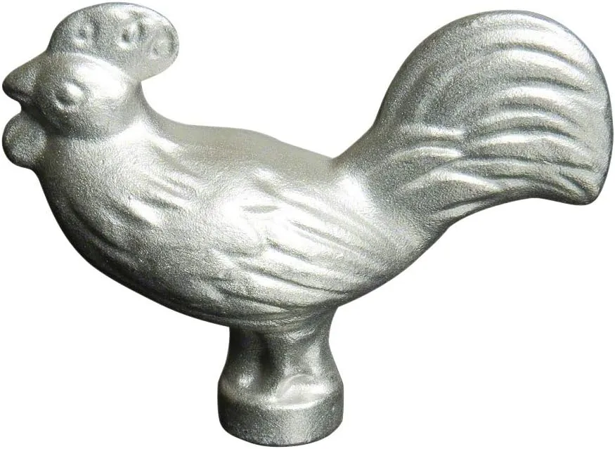 STAUB 40509-346-0 Rooster Lid Knob, Cast Iron, Silver