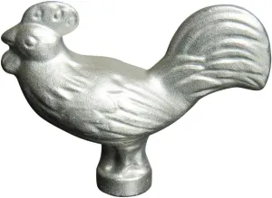 STAUB 40509-346-0 Rooster Lid Knob, Cast Iron, Silver