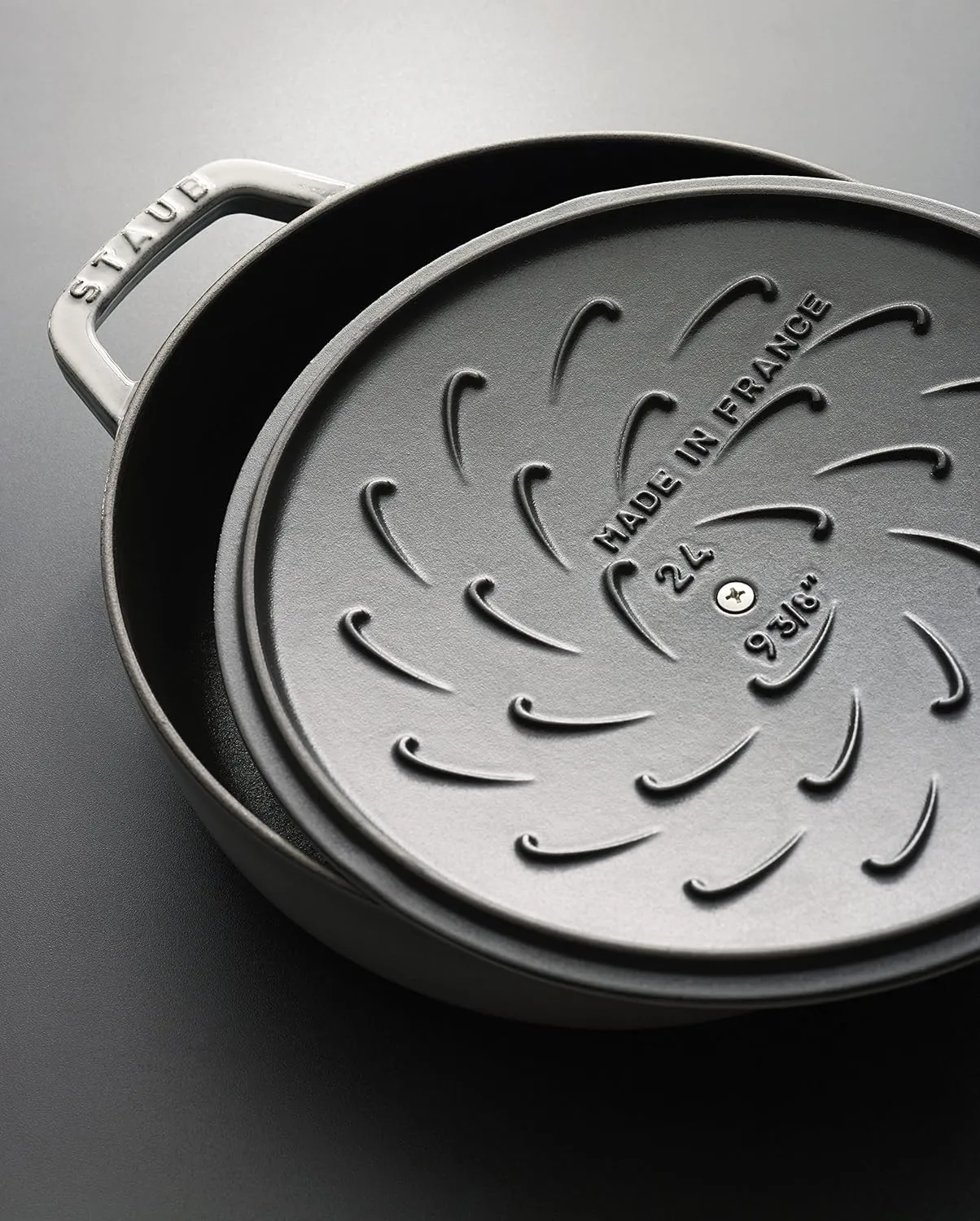 Staub Cast Iron Double-Handled Braiser/Skillet with Lid and Self Basting Spikes - 2.5-Qt., Blue