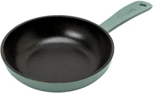 Staub Enameled Cast Iron Skillet, 6.3 Inch (16 cm), Eucalyptus, Induction Compatible