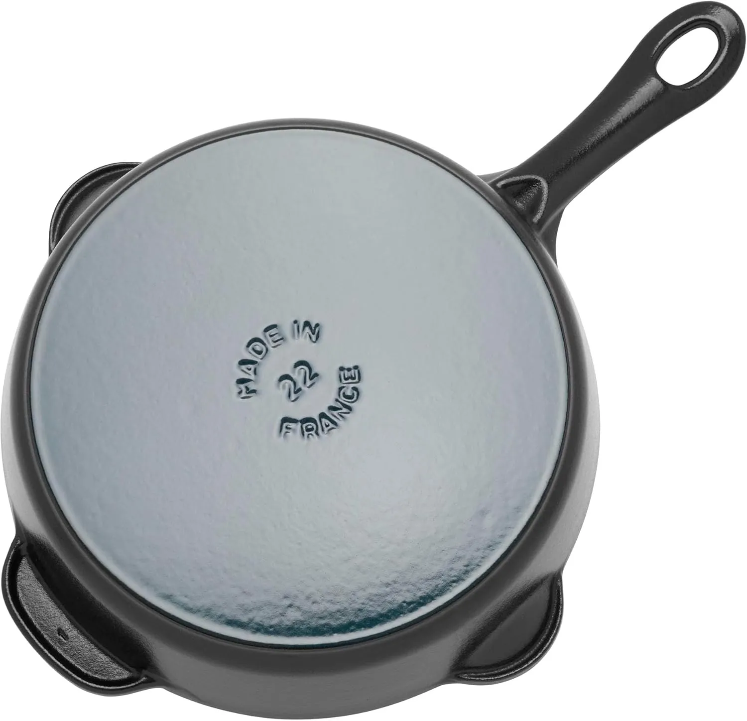 STAUB Fry Pans Cast Iron 8.5-inch Traditional Deep Skillet-Black