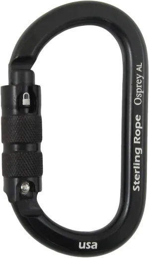 Sterling Rope Osprey Autolock Oval Carabiner (Black)