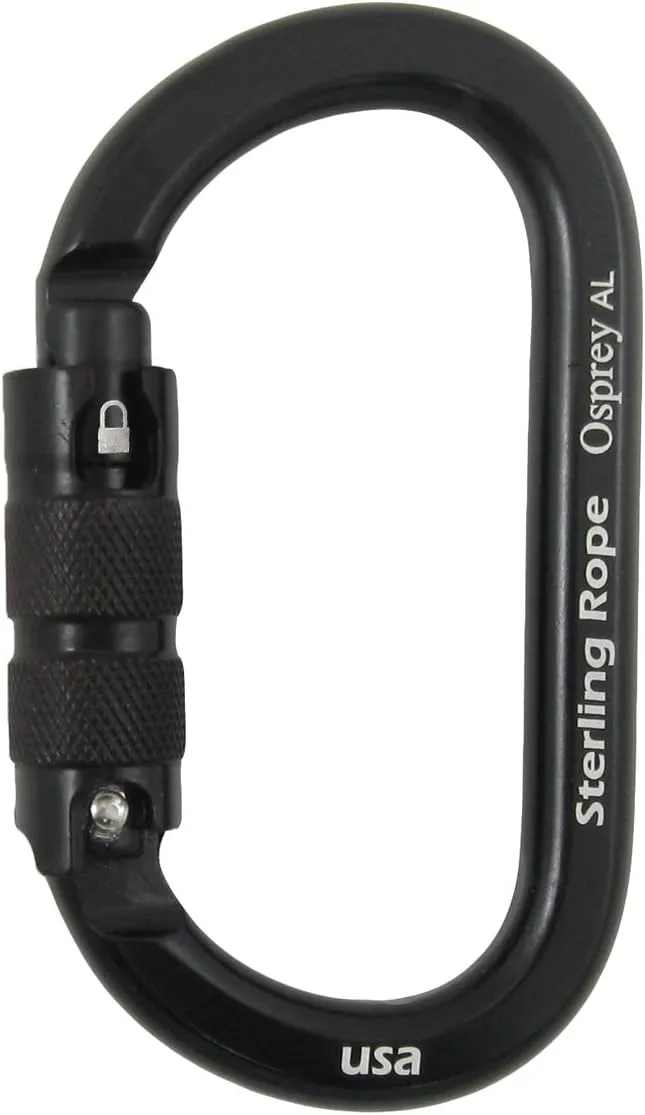 Sterling Rope Osprey Autolock Oval Carabiner (Black)