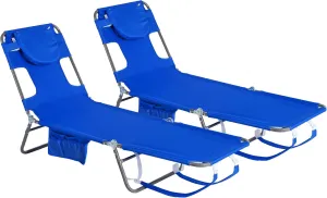 SUNNYFEEL Beach Lounge Chair, Backpack Reclining Beach Chairs Lay Flat, Sun Face Down Tanning Chair, Folding Camping Chairs Portable Camp Cot with Backpack Straps for Outdoor/Picnic/Lawn