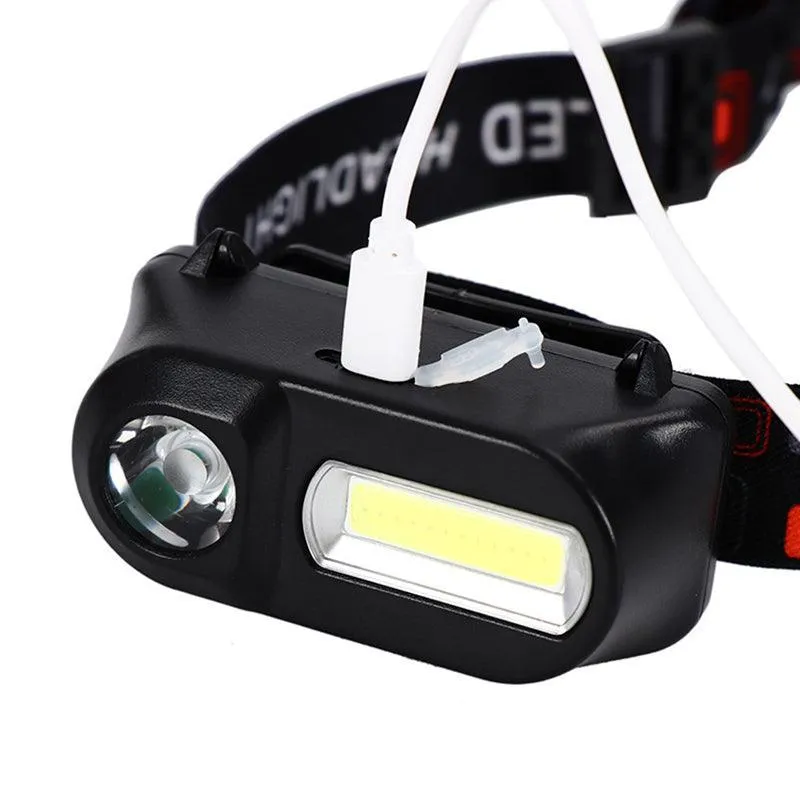 Super Bright Waterproof Head Torch Headlight Led Usb Rechargeable Headlamp Fish