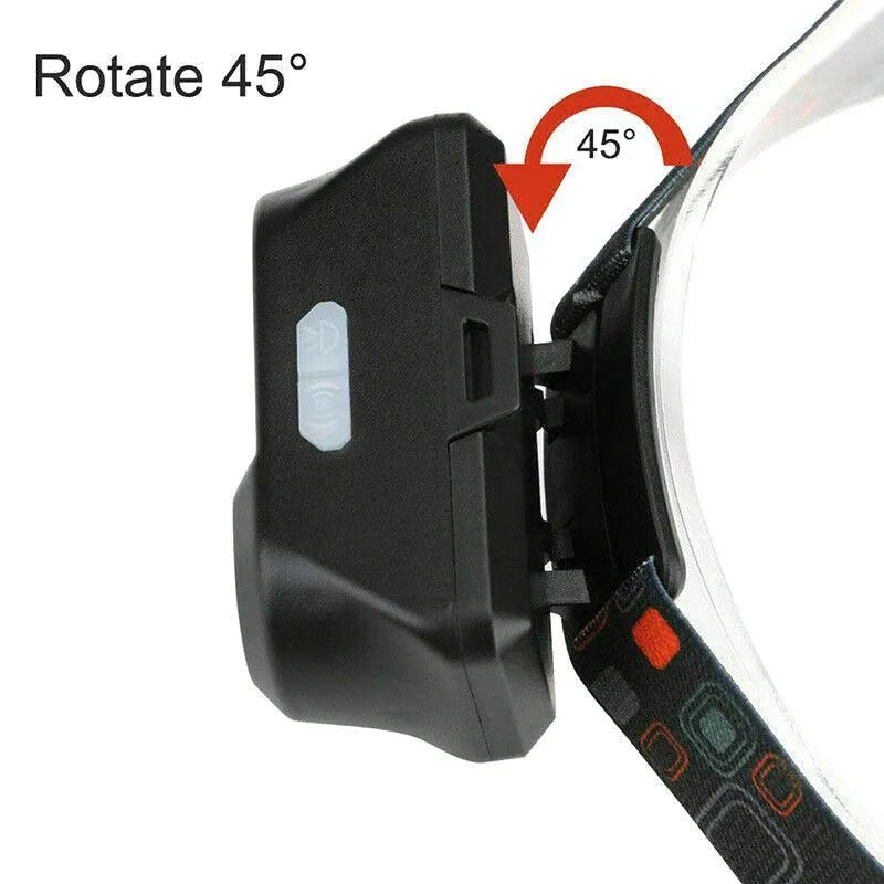 Super Bright Waterproof Head Torch Headlight Led Usb Rechargeable Headlamp Fish