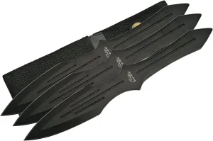 SZCO Supplies Professional 3 Piece Throwing Knife Set with Nylon Sheath