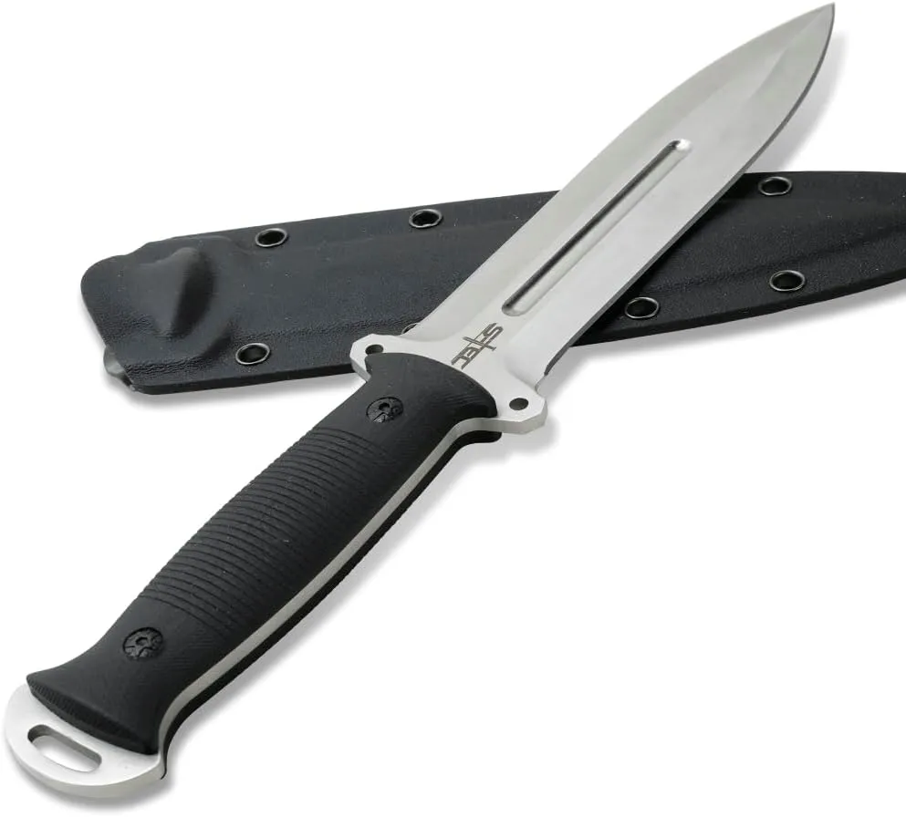 Tactical Fixed Blade Knife - 12.67" 8CR13MOV Steel Blade, G10 Handle with Kydex Sheath | Survival & Outdoor Tool | Heavy Duty, Corrosion-Resistant
