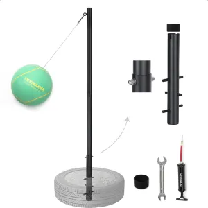Tetherball Set, Tetherball Ball and Rope and Pole 10.43’ Height Heavy Duty, Tetherball Equipment Kit for Backyard Outdoors(no Base Included in Set)