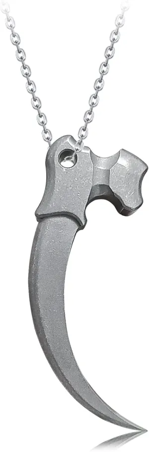 Titanium Multi-tool Eagle Claw Tactical Gear KeyChain EDC Carabiner Suitable for Outdoor/Camping/Fishing/Hiking(Bigger) (Grey)