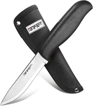 TONIFE HKT4103 Scandi hunting Fixed Blade Knife with Nylon Sheath