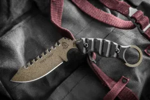 Tops ELPNX1 Fixed Blade Survival Knife Tactical Stone Sawback Karambit Black G10