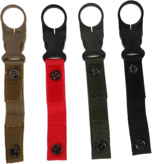 Toyvian 4 Pack Water Bottle Holder Carabiner Bottle Clip Belt Buckle for Hiking Camping Travel