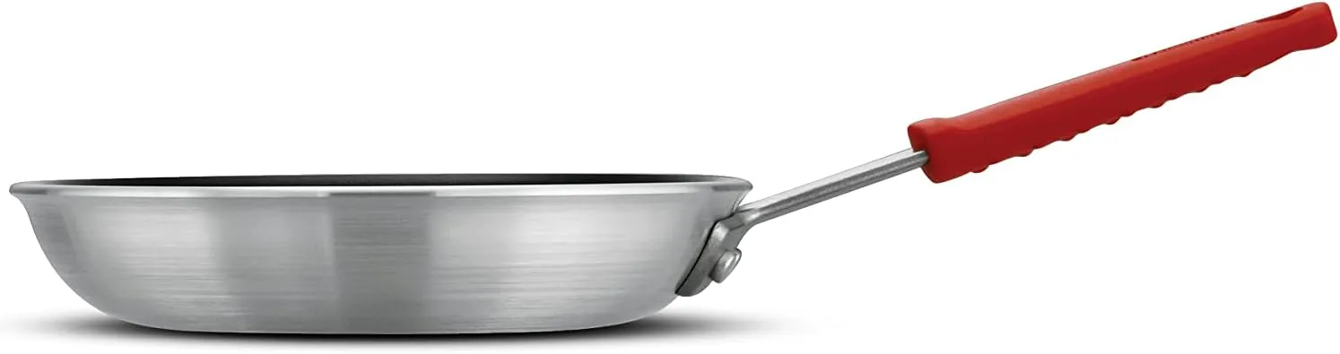 Tramontina Professional 8-Inch Non Stick Small Frying Pan, Heavy-Gauge Aluminum Skillet with Reinforced Nonstick Coating, Red Handle, Dishwasher and Oven Safe
