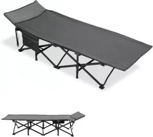 Ultralight Folding Tent Camping Cot Bed, Portable Compact for Outdoor Travel, Base Camp, Hiking, Mountaineering, Lightweight Backpacking