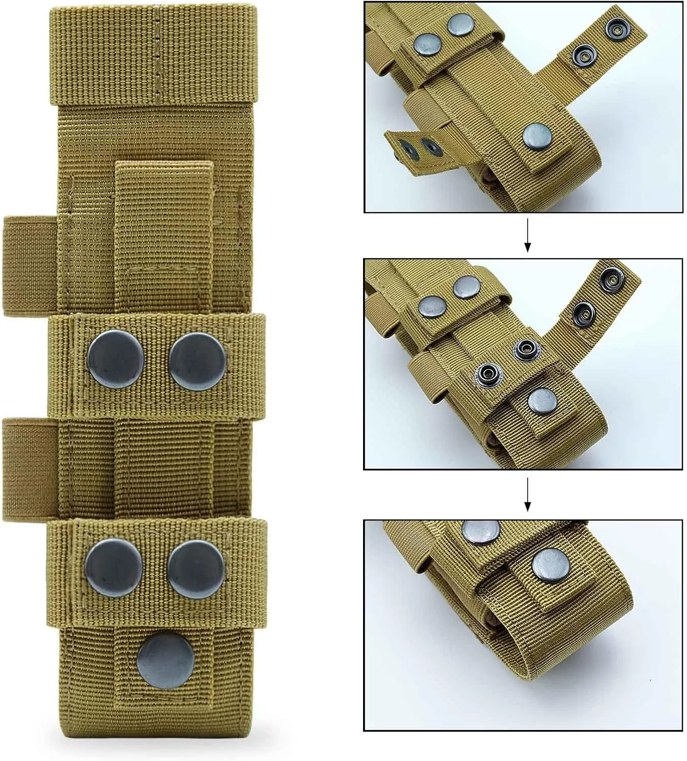 Upgrade 1000D Laser Cut Molle Tourniquet Holder, Heavy Duty Tactical Molle Tourniquet Pouch Holder