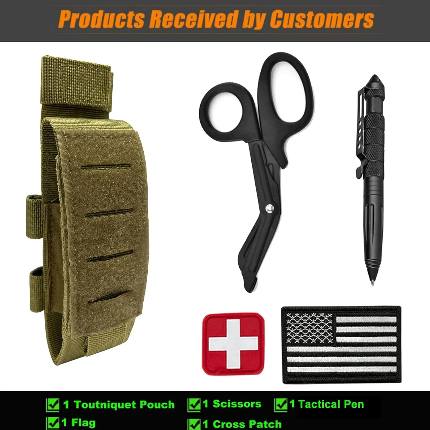 Upgrade 1000D Laser Cut Molle Tourniquet Holder, Heavy Duty Tactical Molle Tourniquet Pouch Holder