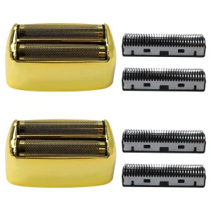 Upgraded 2Pack Upgraded Replacement Gold Foil and Cutters for PRO Double Foil Shaver FXFS2, Gold