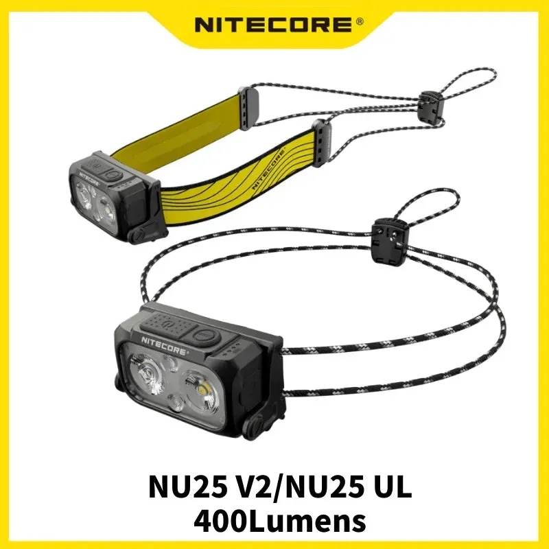 USB-C Rechargeable Headlamp, 400 Lumens, 64m Throw, 3 Light Modes, Waterproof, Lightweight