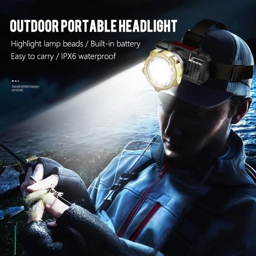 USB Rechargeable LED Headlamp Headlight Portable Outdoor Camping Fishing Head Flashlight Torch Lamp Waterproof Head Light
