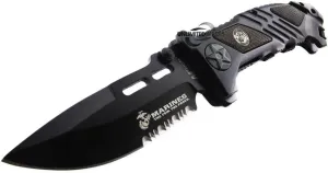 USMC Marines Tactical Assisted Opening Folding Knife 5.25-Inch Closed