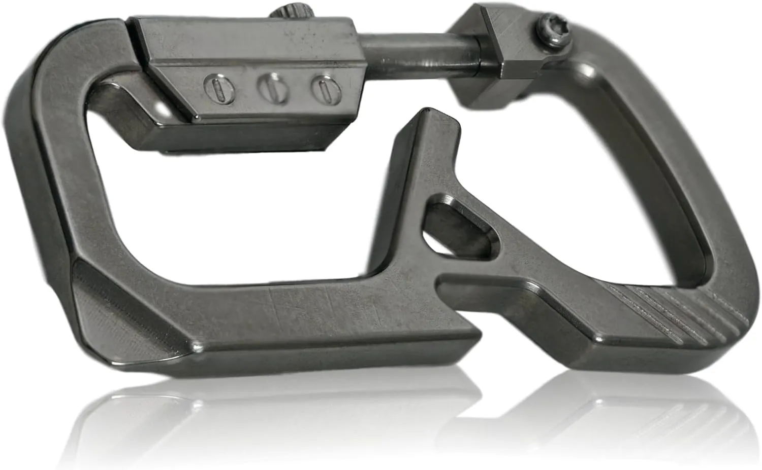 Valtcan Titanium Bolt Carabiner Key Chain Holder CyberCarabiner with Bottle Opener Flat Head Dual Hook