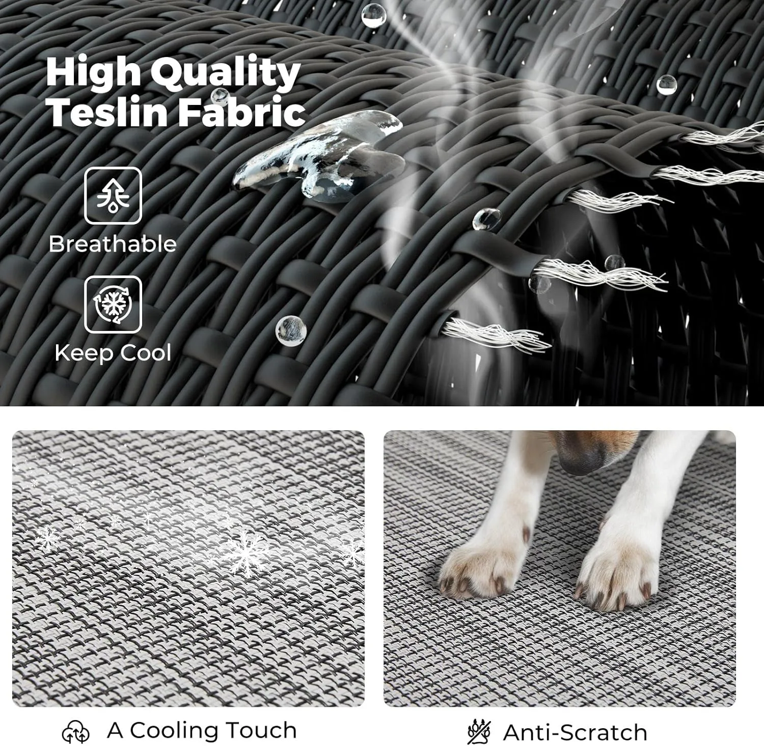 Veehoo Dog Bed Replacement Cover for CWC2204, Size XXL, Black Silver