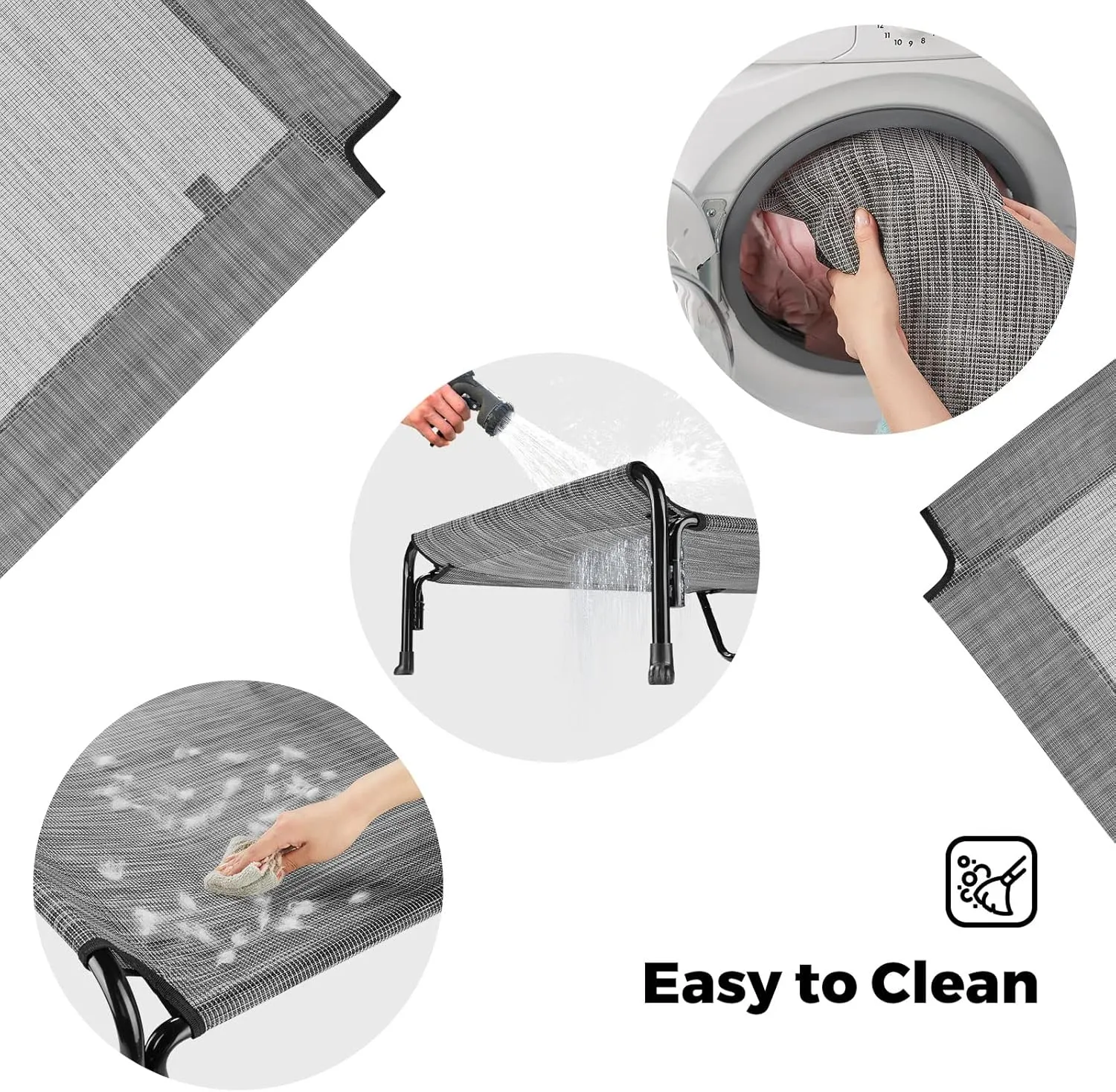 Veehoo Dog Bed Replacement Cover for CWC2204, Size XXL, Black Silver