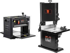 VEVOR Thickness Planer and WEN Band Saw Bundle, Benchtop Woodworking Tools
