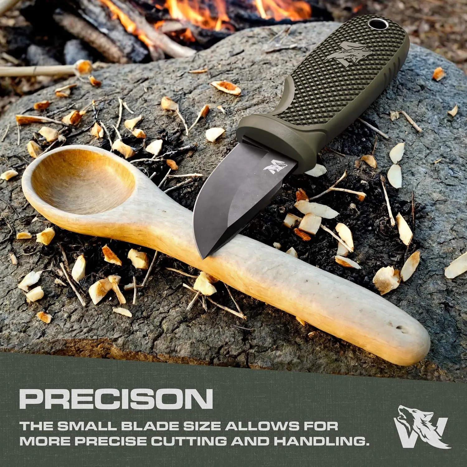 W-MINI - EDC Neck Knife with Sheath and Necklace - Small EDC Fixed Blade Knife Necklace and Belt Clip - Pocket Fixed Blade Knives - Full Tang Neck Knife with Sheath Tactical and Fire Starter