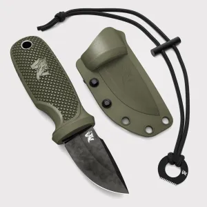 W-MINI - EDC Neck Knife with Sheath and Necklace - Small EDC Fixed Blade Knife Necklace and Belt Clip - Pocket Fixed Blade Knives - Full Tang Neck Knife with Sheath Tactical and Fire Starter