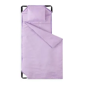 Wake In Cloud - Cot Nap Mat with Pillow and Blanket, for Toddler Kids Boys Girls in Daycare Kindergarten Preschool Pre K with Elastic Corner Straps, Solid Plain Color, Lilac