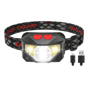 Waterproof USB Rechargeable LED Head Lamp