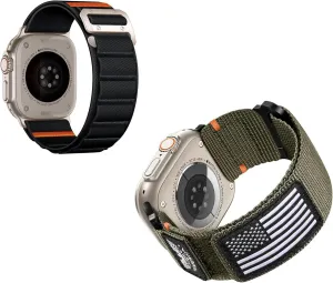 Wide Soft Stretchy Rugged Loop Sport Straps   Nylon Sport Bands Compatible with Apple Watch Bands for Men and Women